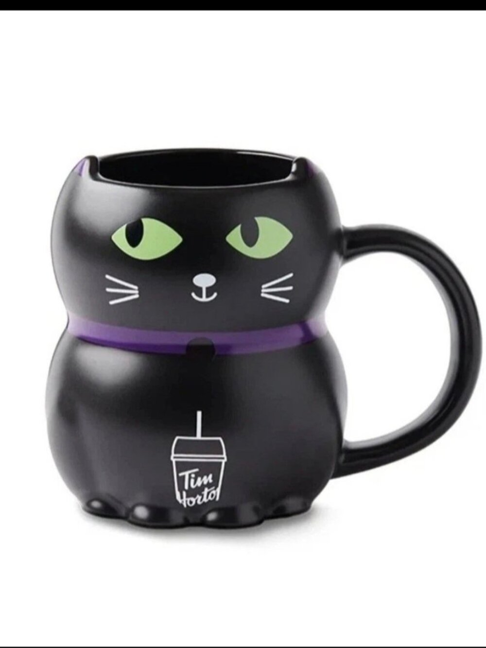Tim Hortons Halloween Black Cat 3D Ceramic Mug Timbits Ghost 2025 New